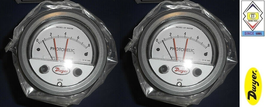 Dwyer A3205 Photohelic Pressure Switch Gauge Range 0-5 Psi. Diameter: 4" (101.6 Mm) Dial Face