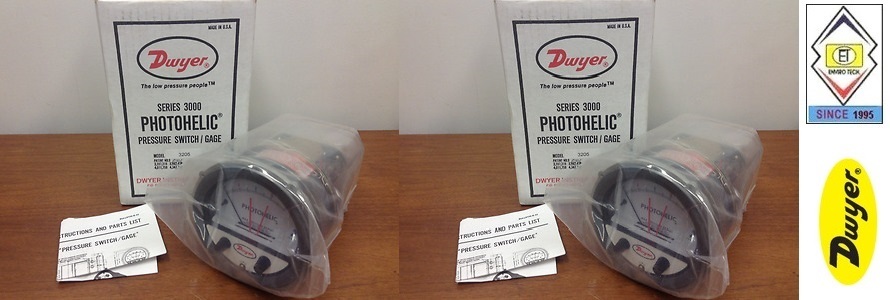 Dwyer A3210 Photohelic Pressure Switch Gauge Range 0-10 Psi. Diameter: 4" (101.6 Mm) Dial Face