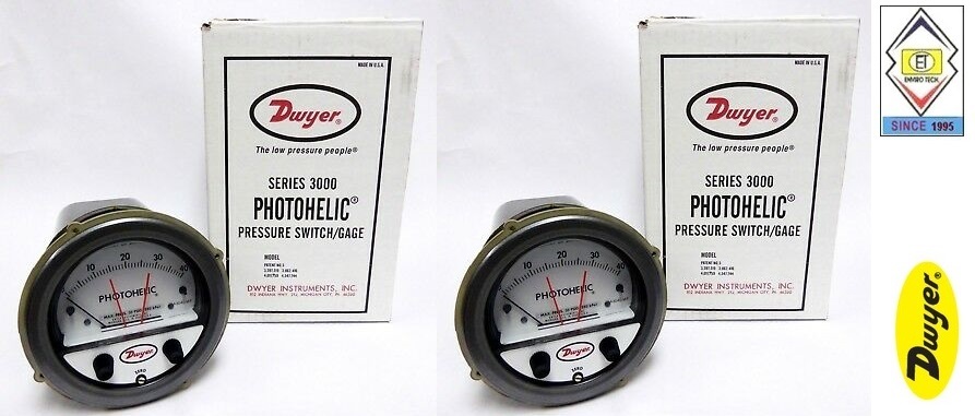 Dwyer A3210 Photohelic Pressure Switch Gauge Range 0-10 Psi. Diameter: 4" (101.6 Mm) Dial Face