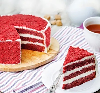 Egg-less Red Velvet Cake Premix - Additional Ingredient: Vanilla