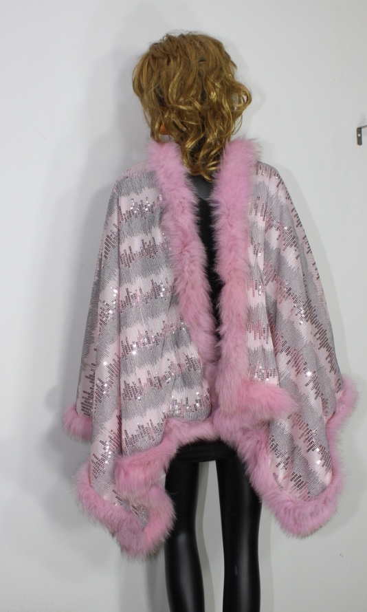 All Color Designer Sequenced Fur Shawls