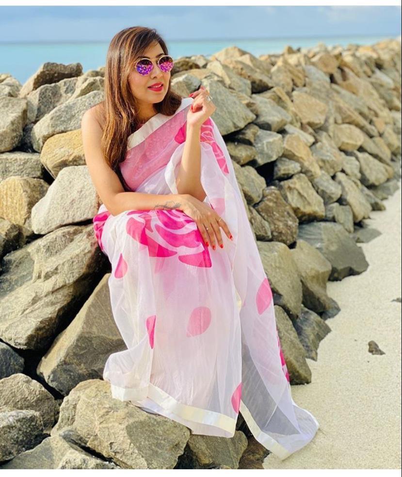 Multi Georgette Digital Printed Saree