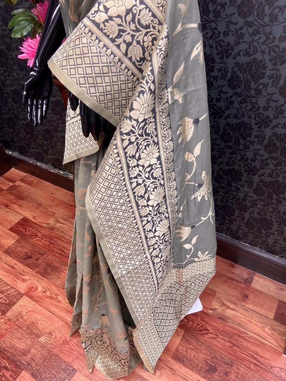 Multi Meena Work Silk Saree