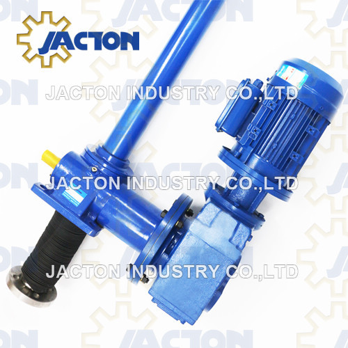 220 वी सिंगल फेज मोटर के साथ उलटा 10 टन इलेक्ट्रिक स्क्रू जैक 40"