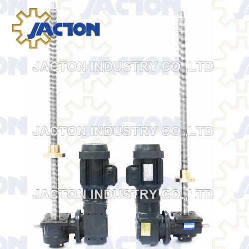 Electric Worm Screw Jack Assembly 5 Tons With Traveling Nut 36inch Stroke