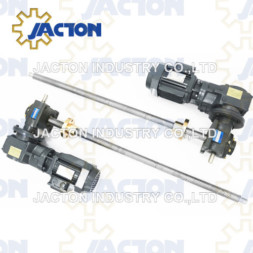 Electric Worm Screw Jack Assembly 5 Tons With Traveling Nut 36inch Stroke