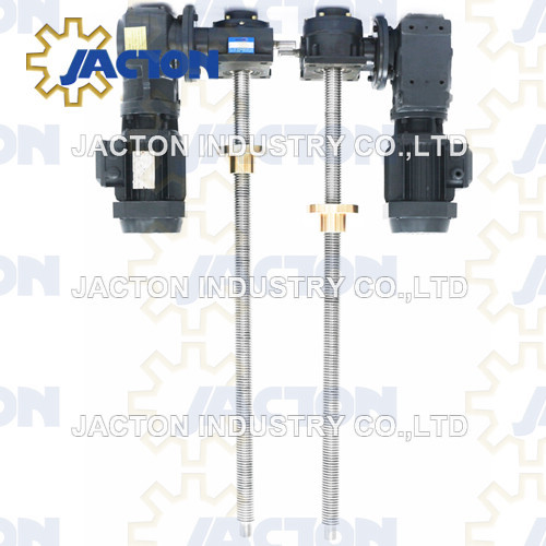 Electric Worm Screw Jack Assembly 5 Tons With Traveling Nut 36inch Stroke