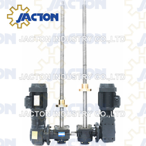 Electric Worm Screw Jack Assembly 5 Tons With Traveling Nut 36inch Stroke