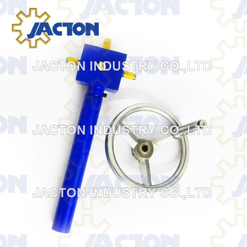 Hand Powered Lift Jack 100 Kn Force 12" 9:1 Manually Operated Worm Screw Jack
