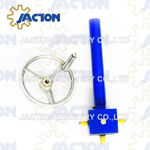 Hand Powered Lift Jack 100 Kn Force 12" 9:1 Manually Operated Worm Screw Jack