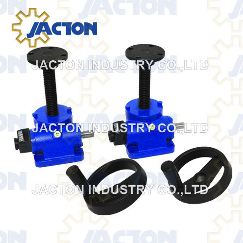 Hand Operated Screw Lift 1-tons Force 24:1 Ratio Manual Acme Screw Jack