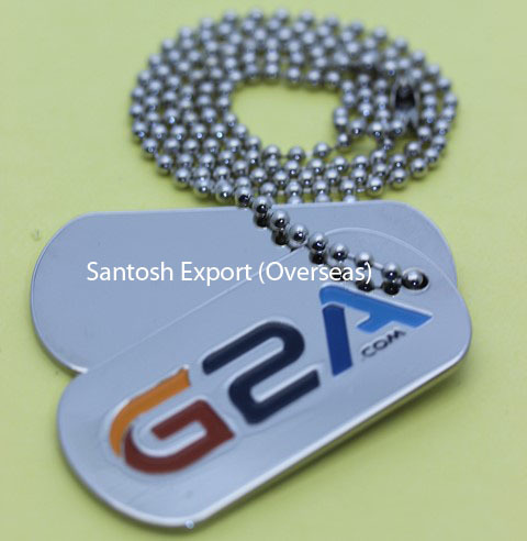 Dog Tags - Brass, 50 X 30 Mm, 0.8-2 Mm Thickness | Rectangular Dog Neck Tag With Custom Logo, Natural Finish, High Polishing, Ball Chain Included