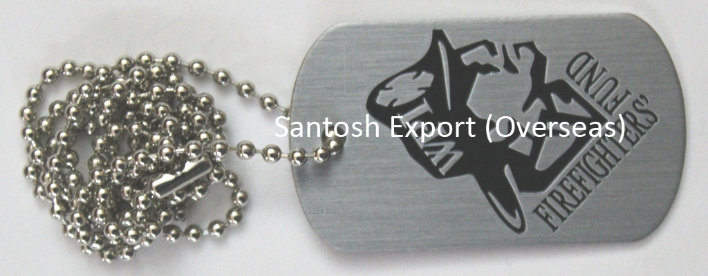Dog Tags - Brass, 50 X 30 Mm, 0.8-2 Mm Thickness | Rectangular Dog Neck Tag With Custom Logo, Natural Finish, High Polishing, Ball Chain Included