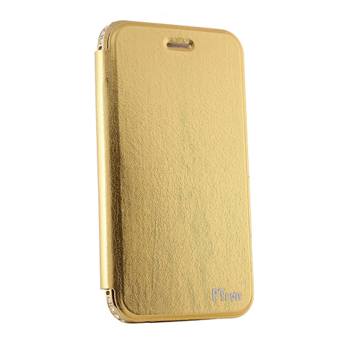 Ptron Swarovski Crystal Metal Frame Bumper Flip Cover For Iphone