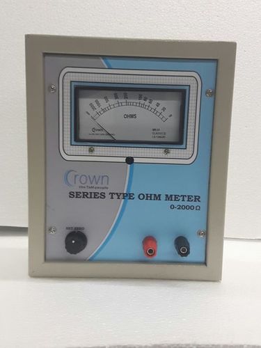 Series Type Ohm Meter - Model CES 1015, 0-2000 Ohm Range, Portable Design, Blue Color, 300g Weight, Manual Control for Industrial & Laboratory Use