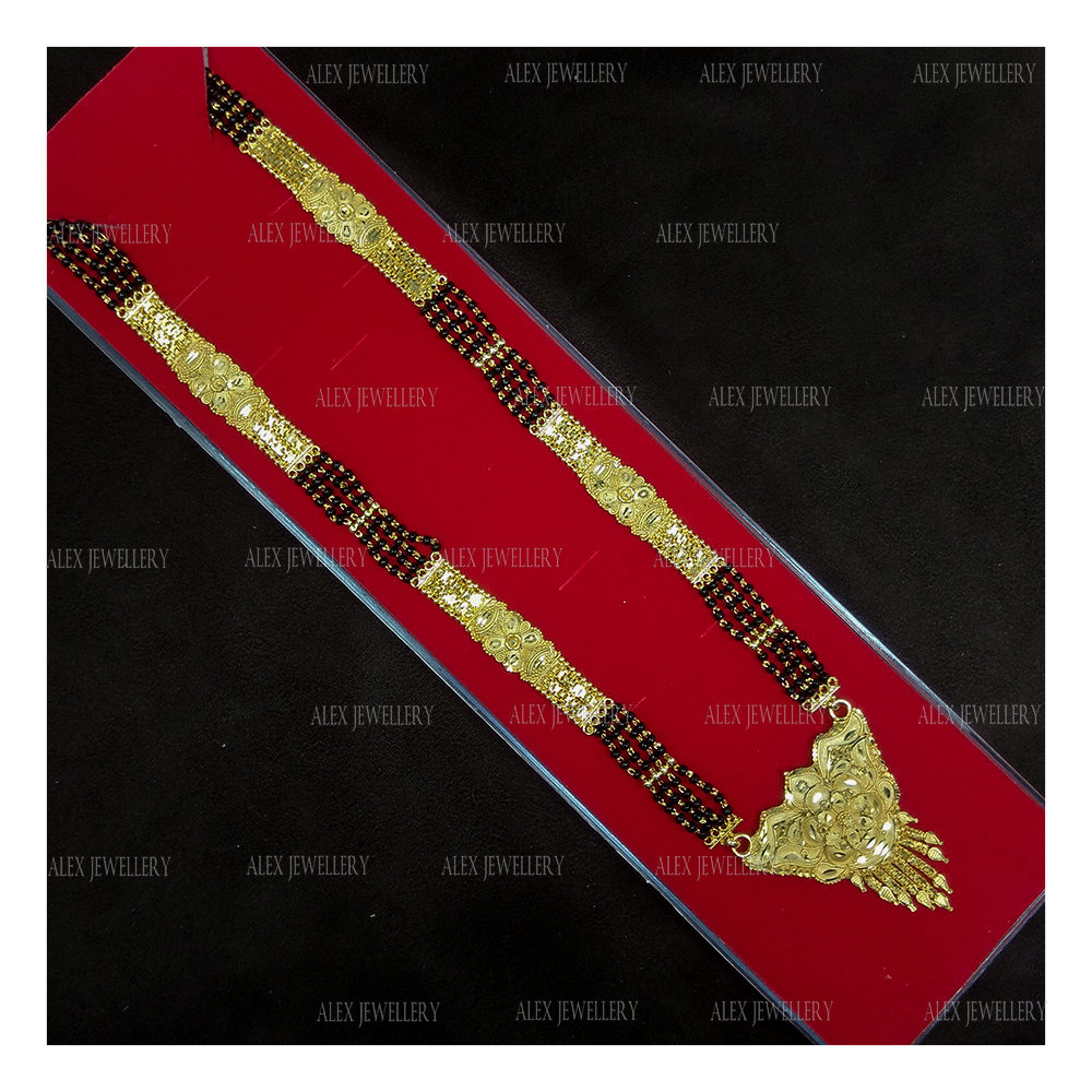 Gold Plated Mangalsutra Necklace - Gold Plated Finish | Elegant Gold Jewelry For Traditional And Modern Wear