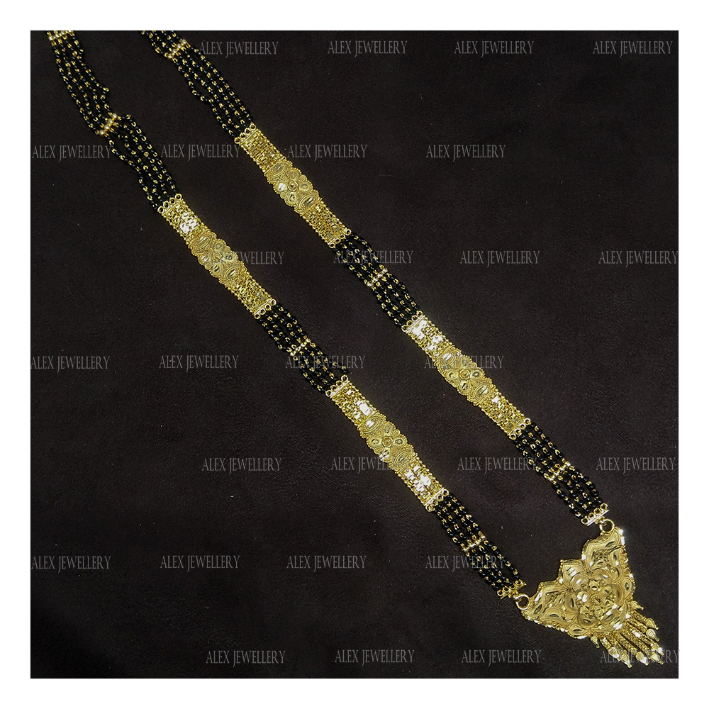 Gold Plated Mangalsutra Necklace - Gold Plated Finish | Elegant Gold Jewelry For Traditional And Modern Wear