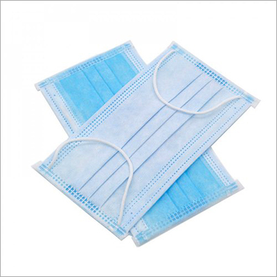 Antibacterial Surgical Face Mask - Non Woven, Free Size, 3 Ply | Disposable, Ear Loop Mount, 95% Efficiency, Microbial Selectivity