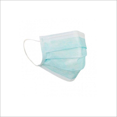 Disposable Face Mask - 3 Ply Non Woven Material, Free Size, Sky Blue Color | High Filtration Efficiency, Tear Resistance, Stretchable Ear Loop