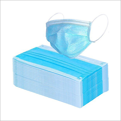 Non Woven Face Mask - 3 Ply, Free Size | Disposable, Ear Loop Mount, Non-latex, Non-pvc, Dehp-free, Suitable For Hospital Use