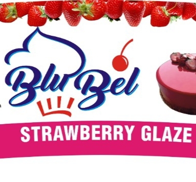 Blu-bel Strawberry Glaze - Powder Form, 4kg x 4 Buckets (16kg Total) | Enhanced with Vanilla, 2 Years Shelf Life