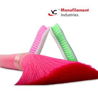 Brush Bristle - Plastic Material, 10 Inches Handle, 1.5 Inches Bristle | Medium Density Nylon Bristles, Pink Color, Lightweight 0.5 Lbs