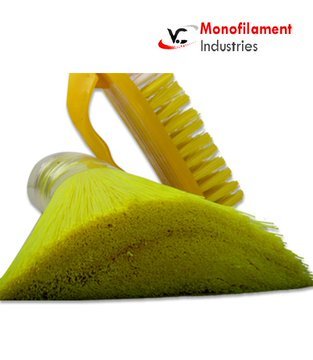 Brush Bristle - Polypropylene, 0.010 Inch Diameter X 2 Inch Length, Yellow Color, Round Shape, 1000 Filaments Per Square Inch, Bulk Packaging