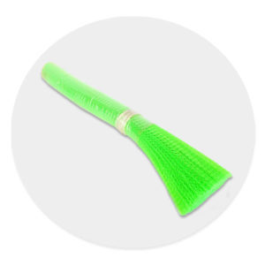 Brush Bristle - Polypropylene, 3 Inches Long X 0.010 Inches Diameter, Green Color, Medium Hardness, 2000 Bristles Per Square Inch, Monofilament Type