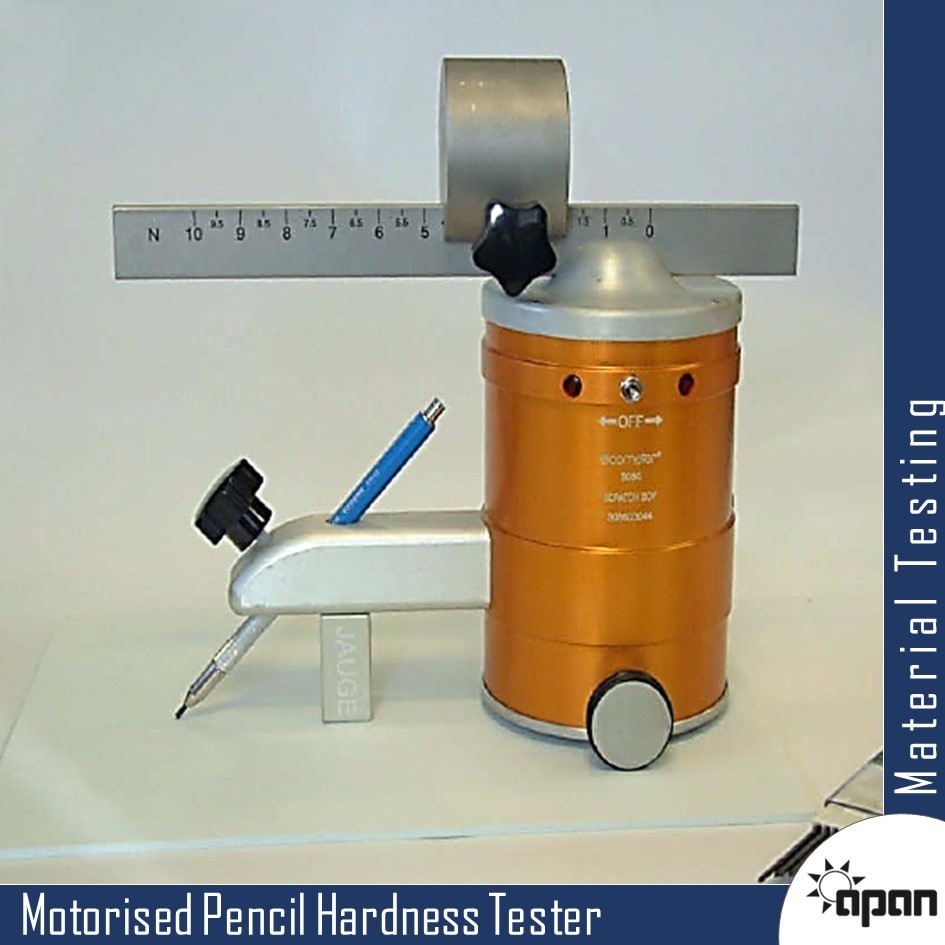 Elcometer 3086 Motorized Pencil Hardness Tester - Powder Coated Steel, 130mm X 63mm X 50mm | Automatic Operation, Test Load 750g, 14 Pencil Grades From 6h To 6b
