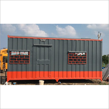 Mild Steel Portable Cabin - Mild Steel Material, 1 Room Setup, White Blue Color | Steel Door, Steel Window, Wind Resistant Design For Hotels, Restaurants, Offices, Shops, And Houses