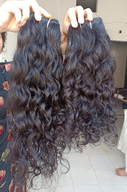 Weaving Raw Indian Natural Long Lasting Curly Hair