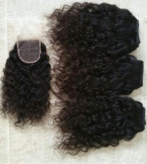 Natural Curly And Lace Closure - 4x4 Swiss Transparent Lace, 100% Unprocessed Brazilian Remy Hair, 10-34 Inch Lengths, Soft And Tangle-free, Colorable And Dyeable, Natural Look And Long Lasting