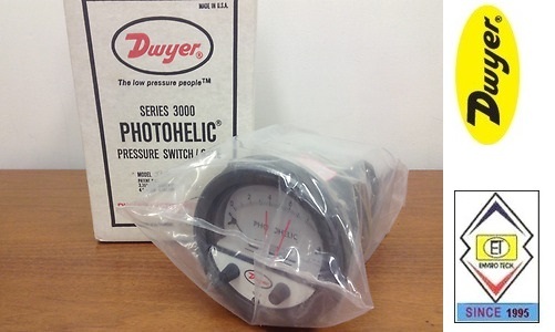 Dwyer A3220 Photohelic Pressure Switch Gauge Range 0-20 Psi Diameter: 4" (101.6 Mm) Dial Face