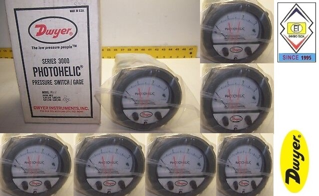 Dwyer A3230 Photohelic Pressure Switch Gauge Range 0-30 Psi Diameter: 4" (101.6 Mm) Dial Face