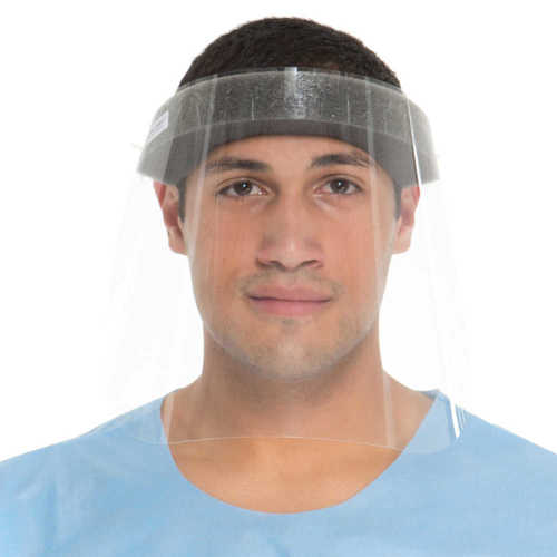 Face Shield - PET Material 279.4x177.8x76.2 mm, Lightweight Transparent Lens for Safety Protection