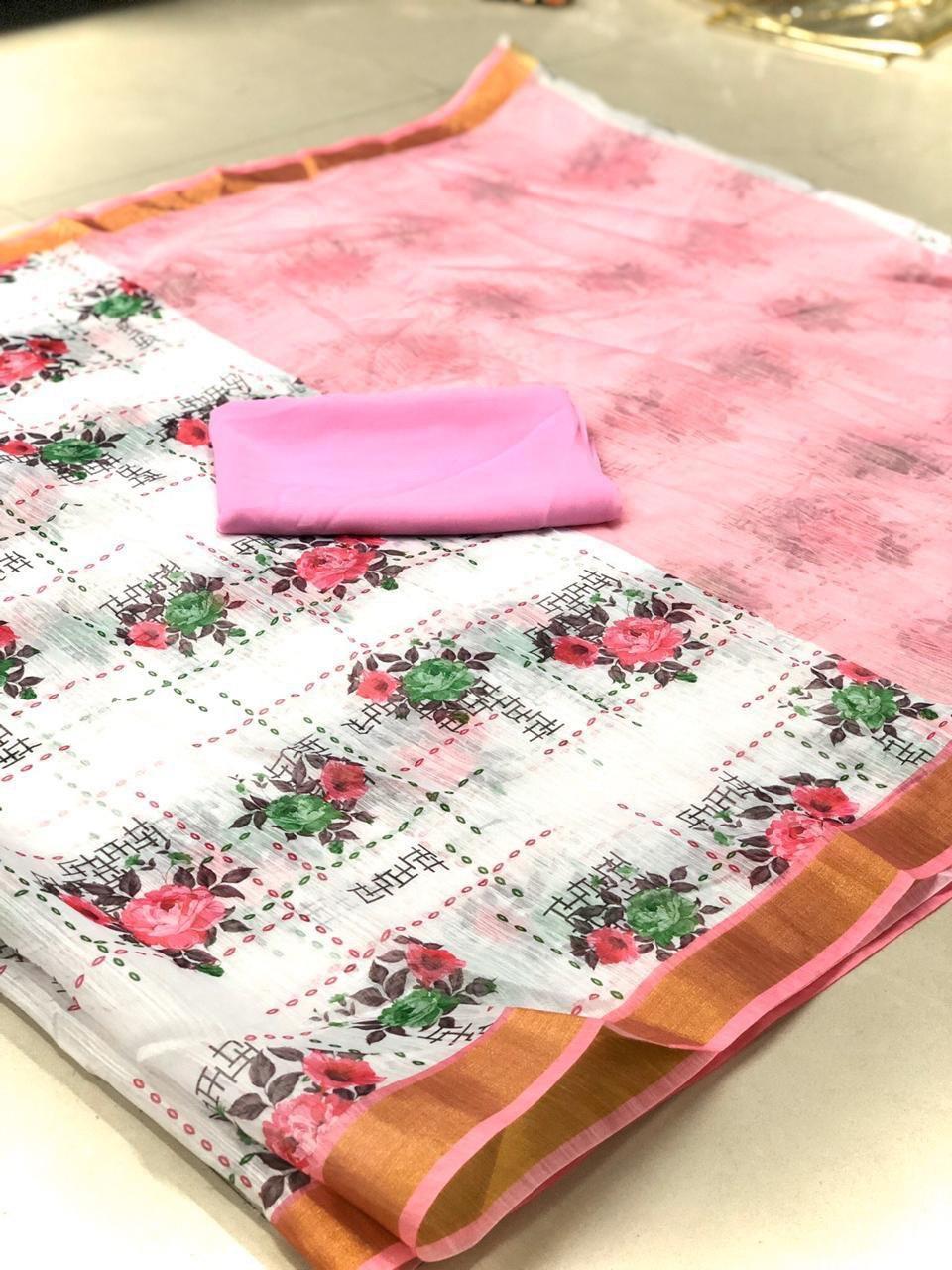 Multi Surat Checkmate Designer Linen Silk Saree