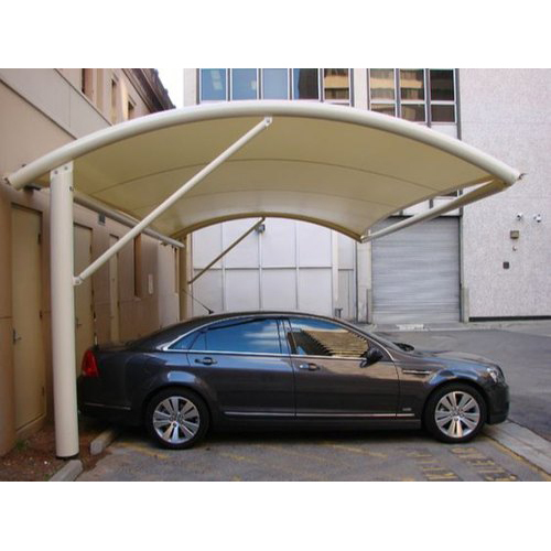Tensile Structure Car Parking - Durable Fabric Canopy, Any Size, Protects Against Sunlight, Keeps Vehicle Clean and Well Maintained, Ideal for Diverse Settings