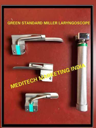 Fiber Optic Laryngoscope Blades Miller Green Standard Application: Hospital