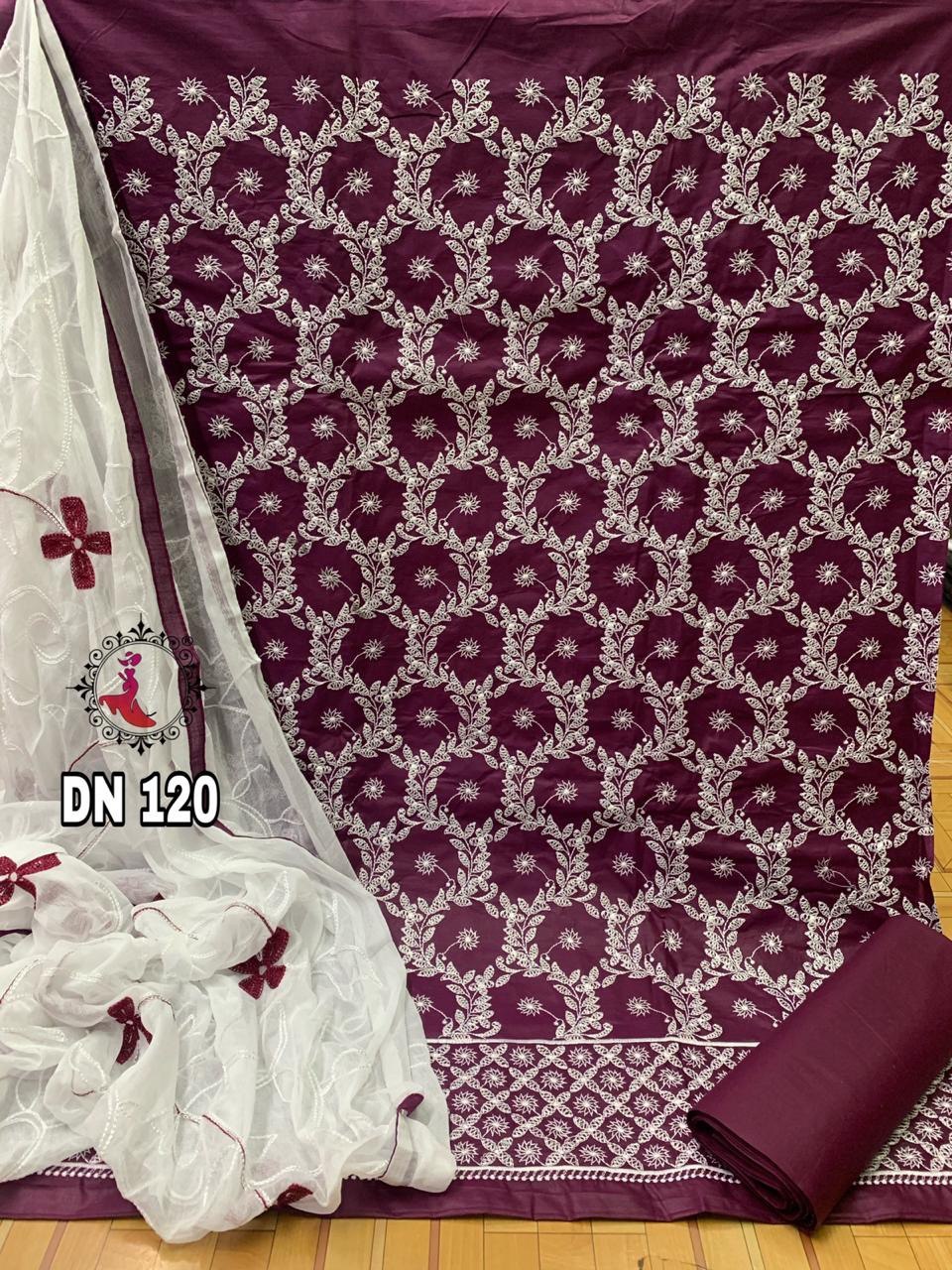 Ladies Fancy Suit - Soft Cotton With Aari Embroidery Work, 1.90 Mtr Dupatta, Multi Color | Anti Uv, Breathable, Washable, Quick Dry, Plus Size