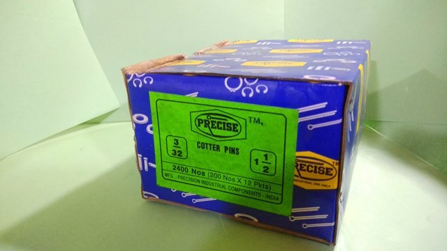 C.r. Bearing Cotter Pins - Mild Steel & Brass Composition, 3/32 X 1.1/2 Inch Size, White & Yellow Colors, Features Galvanized Surface Treatment And Circular Head Type