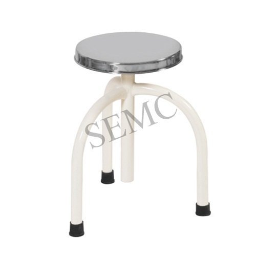 Patient Stool - Stainless Steel, 18-25 Inches Height Adjustable | Perfect For Doctors And Patients, 1016x762x508 Mm, Lightweight At 1 Kg