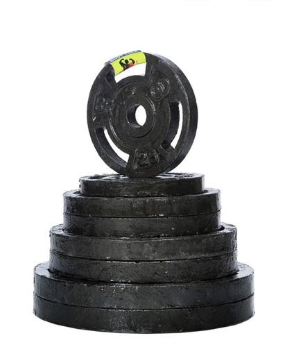 Cast Iron Weight Lifting Plates - Cast Iron, Sizes from 2.5 kg to 20 kg, Compatible with 28 mm and Olympic 50 mm Rods | Adjustable, Suitable for Home and Club Use