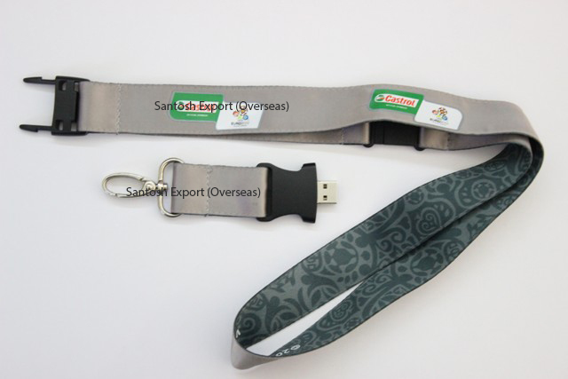 Neck Lanyard - Fabric, 90 Cm, Various Colors | Custom Logo Options, Printed/woven/reflective/embroidered, Includes Holder & Id Card