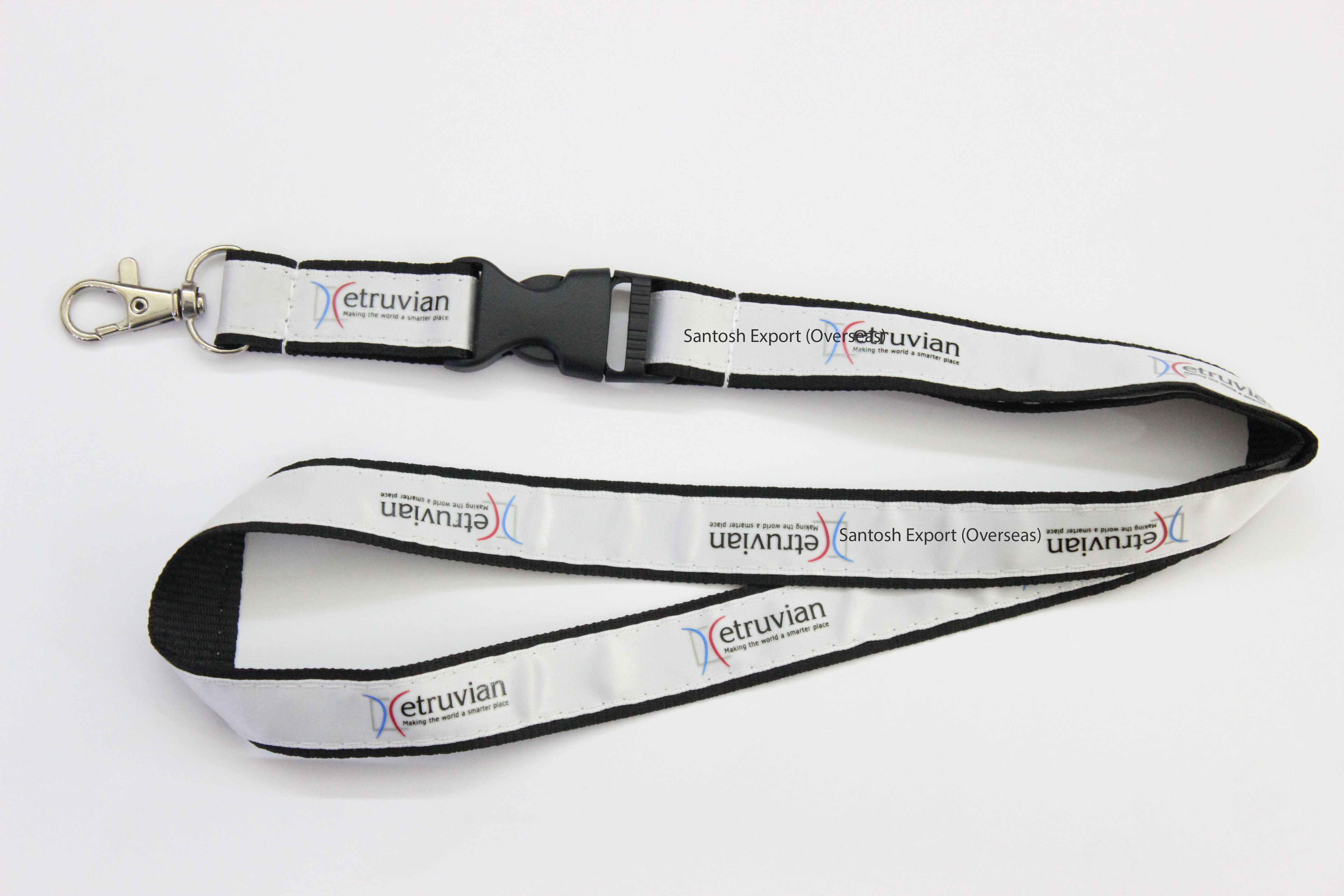 Neck Lanyard - Fabric, 90 Cm, Various Colors | Custom Logo Options, Printed/woven/reflective/embroidered, Includes Holder & Id Card
