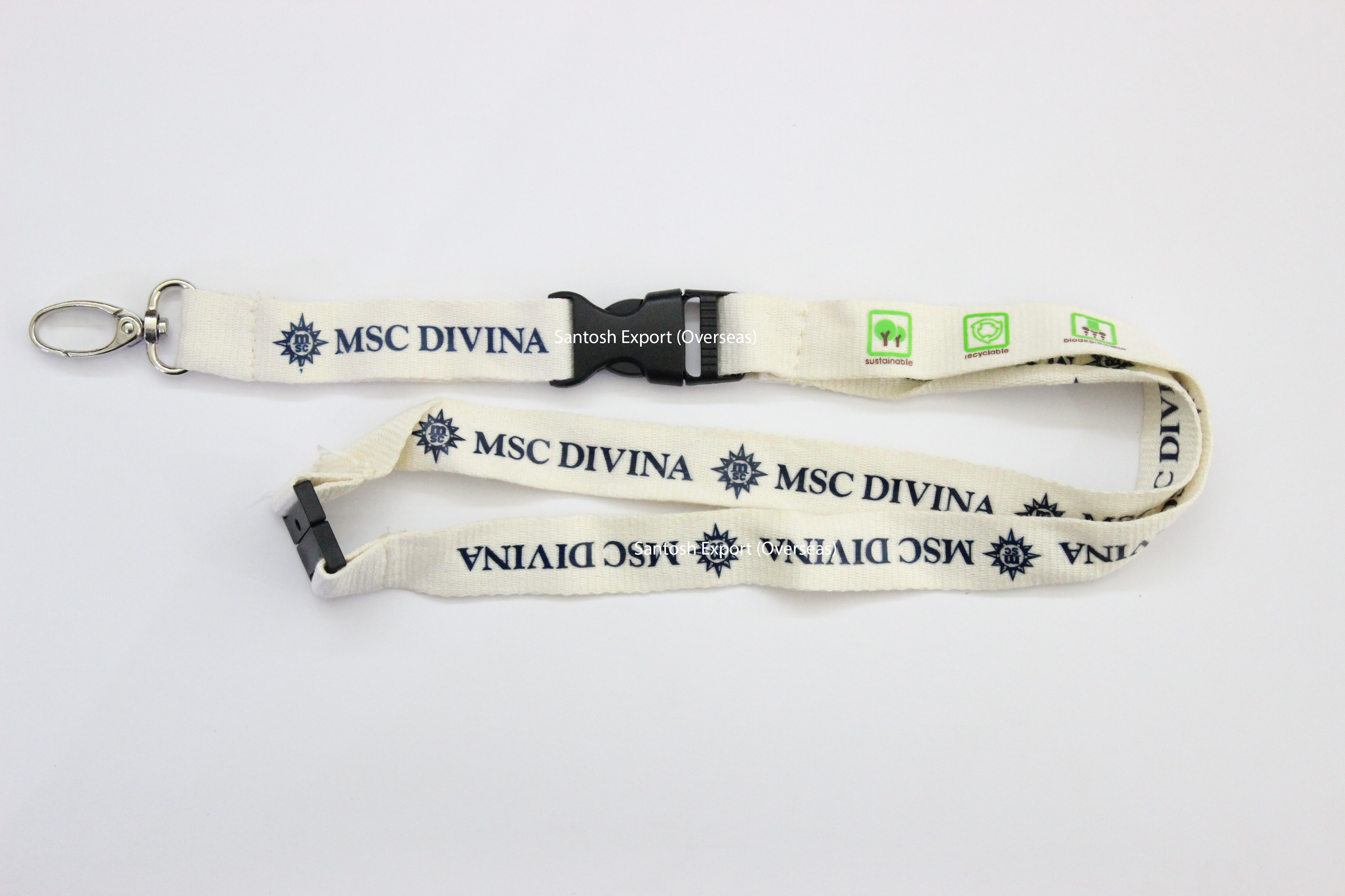Customised Lanyard - Polyester Material, 90 Cm Size | Cmyk Colour, Tubular Shape, Logo Display, Complete Set With Holder And Printed Id Card