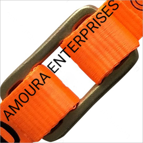 Woven Lashing Buckle - Orange, 16-50mm Size, 50mm Width, 100m Length | Forged Buckle with 50000 Tonne Lifting Capacity for Container Packaging