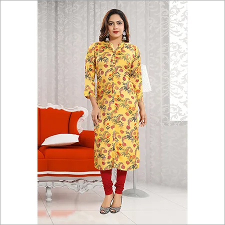 Rayon Kurtis - 44 Inch Length | Size Label Design for All-Day Comfort and Stylish Versatility