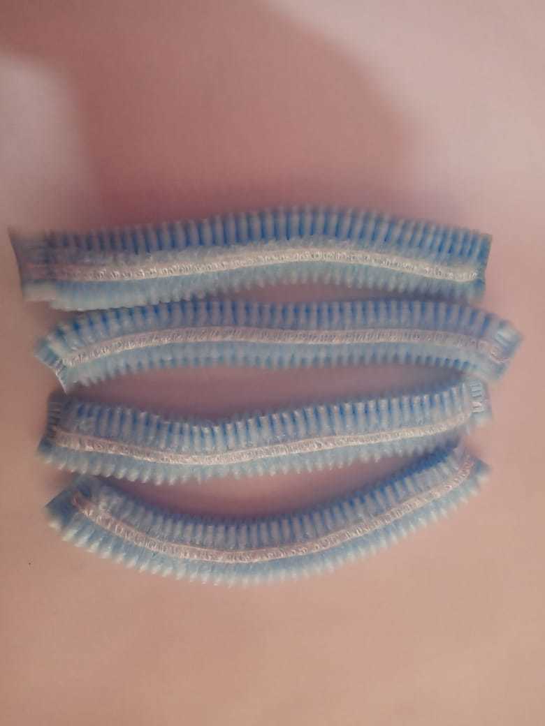 Non Woven Cap - Non Woven Disposable, Circular Shape, White/sky/blue/green, Sterilized, Recyclable, Cuffed Design