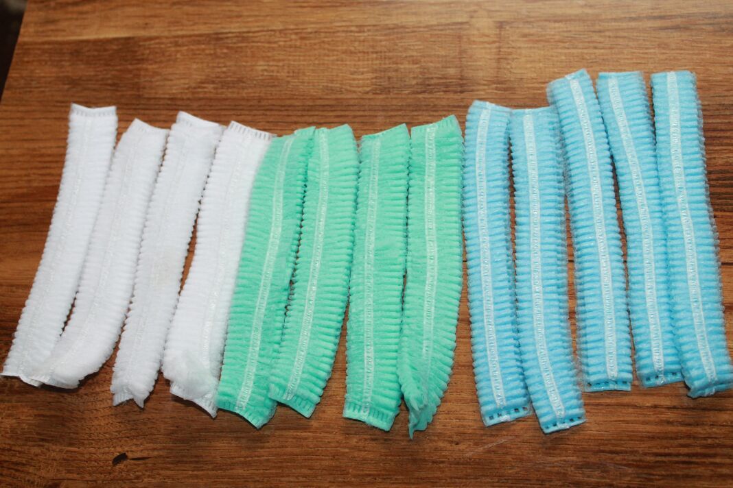 Non Woven Cap - Non Woven Disposable, Circular Shape, White/sky/blue/green, Sterilized, Recyclable, Cuffed Design