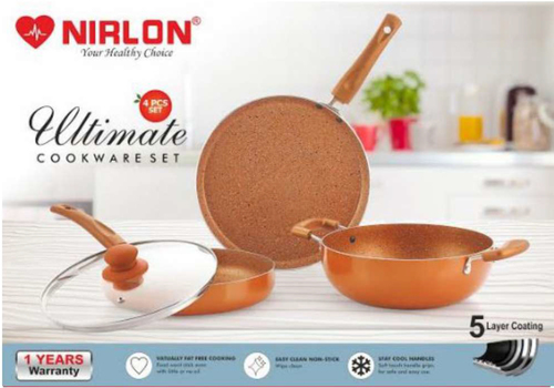 Nirlon Ultimate Cookware Set Interior Coating: Healthy Non-Stick Coating Free From Pfoa
